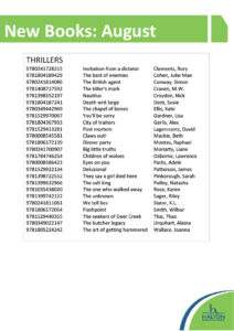 August 2026 list of new books