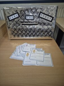 Competition box for robot name entries