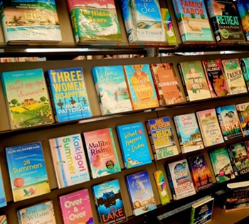 Colourful book display