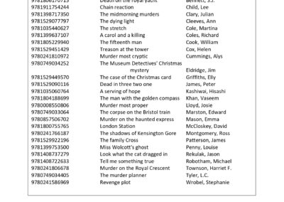 New book list October 2026, thriller genre