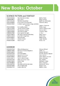 New books October 2026, Sci Fi genre